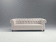 canapé chesterfield / en tissu / gris / 3 places