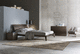 lit double / contemporain / en bois