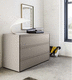 commode contemporaine / en bois laqué / non spécifié / beige