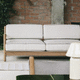 canapé contemporain / pour intérieur / en tissu / en iroko