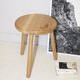 tabouret design scandinave / en chêne / avec piètement en chêne / 3 pieds