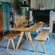 banc design scandinave / en chêne / sans dossier / sans accoudoirs
