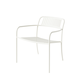 fauteuil design / en acier / empilable / blanc