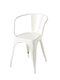 chaise design / d'extérieur / en acier peint / en acier brut verni