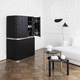 meuble bar contemporain / en métal / noir
