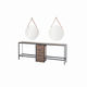 coiffeuse contemporaine / en plastique / en cuir / bois