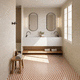 carrelage en verre / mat / d'intérieur / de cuisine