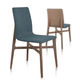 chaise contemporaine / d'intérieur / en tissu / en chêne