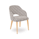 fauteuil contemporain / en tissu / en hêtre / en bois massif