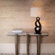 lampe de table / en bronze / en lin / en granite
