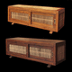 meuble TV classique / en bois massif / en teck / en bambou