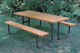table de pique-nique contemporaine / en bois / en aluminium / en plastique