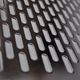panneau en tôle perforé / en inox / pour agencement intérieur / perforation longue