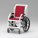 fauteuil médical en tissu / sur roulettes / avec repose-jambes / manuel