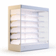 vitrine réfrigérée étagère / pour commerce / en inox / blanche
