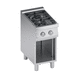 cuisinière à gaz / 2 foyers / 1 four / en fonte