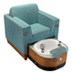 fauteuil spa pédicure en simili cuir / noir / blanc / bleu