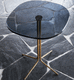 table de chevet contemporaine / en verre / avec piètement en métal / carrée