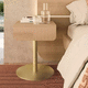 table de chevet contemporaine / agglomérée / avec piètement en acier / avec piètement en époxy