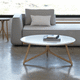 table basse contemporaine / en bois massif / en bois laqué / en pierre naturelle