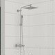 colonne de douche thermostatique / en laiton / finition chrome / murale