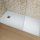 receveur de douche rectangulaire / à fleur de sol / extra plat / en résine