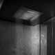 pommeau de douche encastrable au plafond / carré / pluie / avec chromothérapie