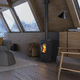 poêle à bois / 5 kW - 10 kW / multicombustible / à poser