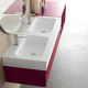 vasque à encastrer / en Corian® / avec mitigeur / double