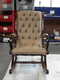 fauteuil classique / en cuir / à bascule