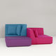 canapé modulable / d'angle / contemporain / en tissu