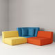 canapé modulable / d'angle / contemporain / en tissu