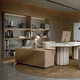 buffet contemporain / en laiton / en placage de bois / en bois laqué