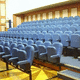 fauteuil d'auditorium contemporain / en tissu / en bois / tapissé