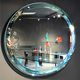 miroir mural / contemporain / rond