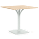 table contemporaine / en bois / avec piètement en acier / avec piètement en aluminium