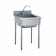 évier 1 bac / sans égouttoir / en inox / sur pied