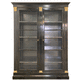 bibliothèque de style Louis XVI / en bois / sur mesure / noire