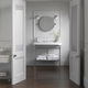 console pour lavabo en chrome / en verre