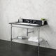 console pour lavabo en chrome / en quartz