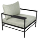 fauteuil contemporain / en mousse / en tissu / aluminium