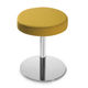 tabouret contemporain / avec piètement en métal chromé / tapissé / pivotant