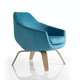 fauteuil contemporain / en cuir / en tissu / en bois