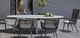 table à manger contemporaine / en verre / en céramique / en HPL