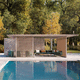 pergola autoportée / en bois / en aluminium / couverture en polycarbonate
