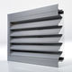 grille de ventilation en aluminium / rectangulaire / d'extérieur / pour façade