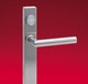poignée pour porte / en métal / contemporaine / avec serrure intégrée