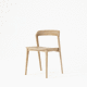chaise de salle à manger contemporaine / d'intérieur / en chêne / avec piètement en bois massif
