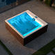 spa hors-sol / carré / 2 places / en bois
