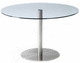 table contemporaine / en acier / ovale